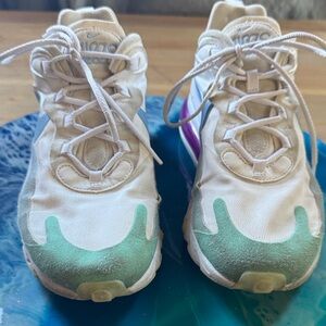 Nike Cream and Green Athletic Shoes